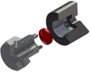 Berstscheiben Schlesinger Berstkappe in Verschraubung