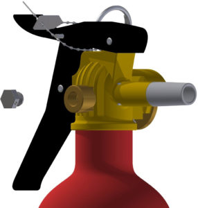 Bursting plug in fire extinguisher